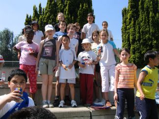 Sur les gradins