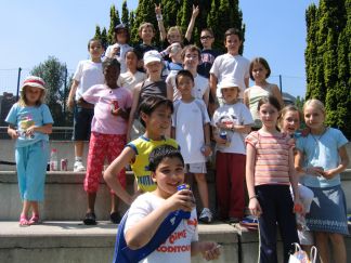 Sur les gradins